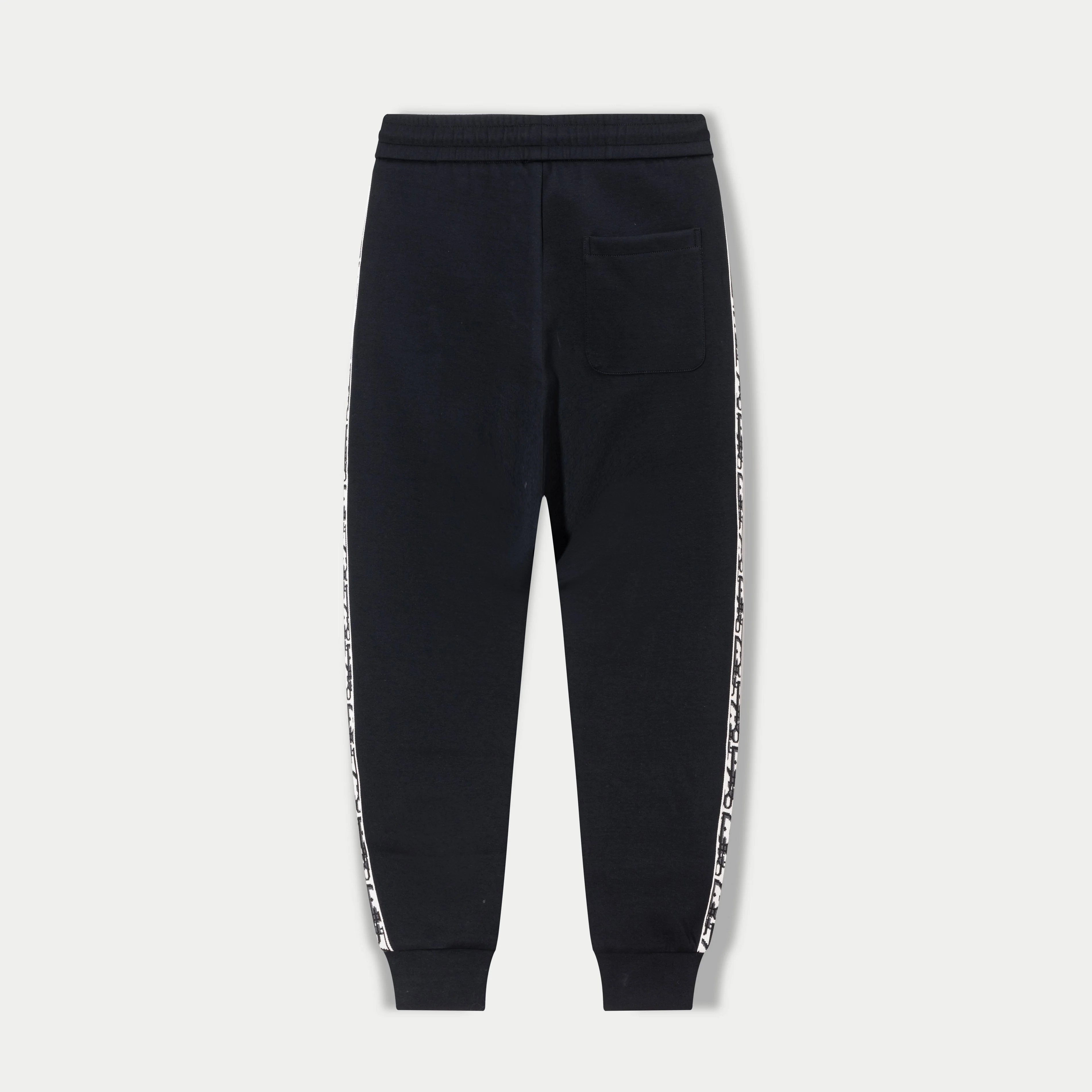 Jacquard cotton drawstring trousers