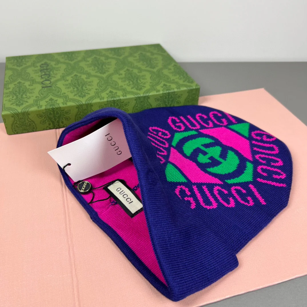 Jacquard Cashmere Knitted  Beanie