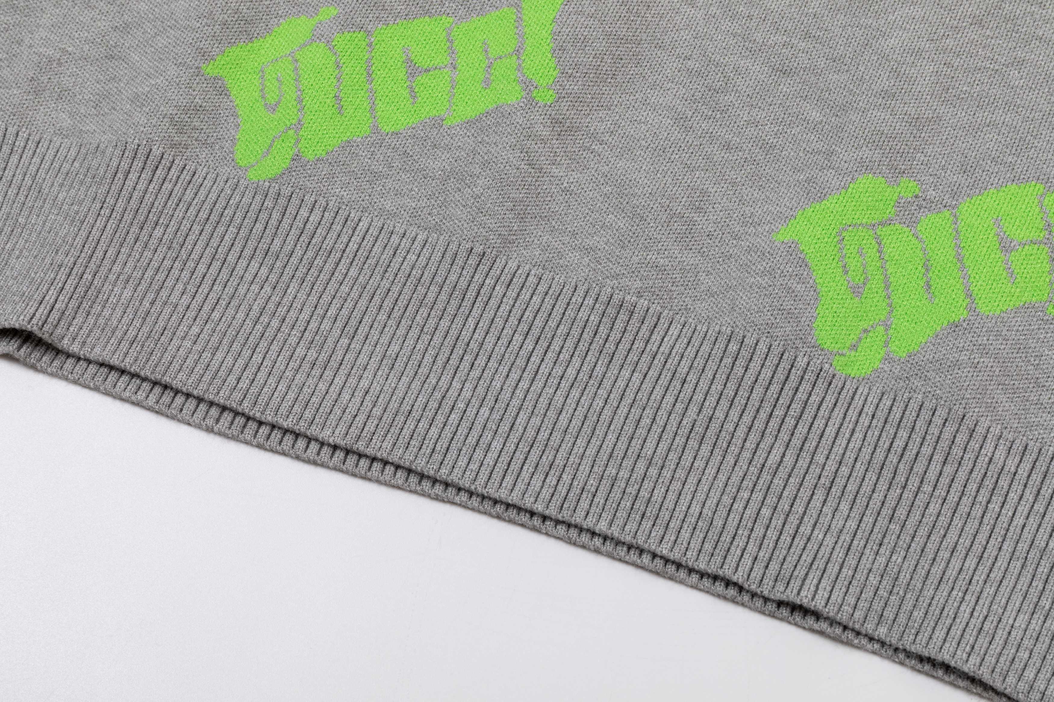 Knitted jacquard cashmere sweater