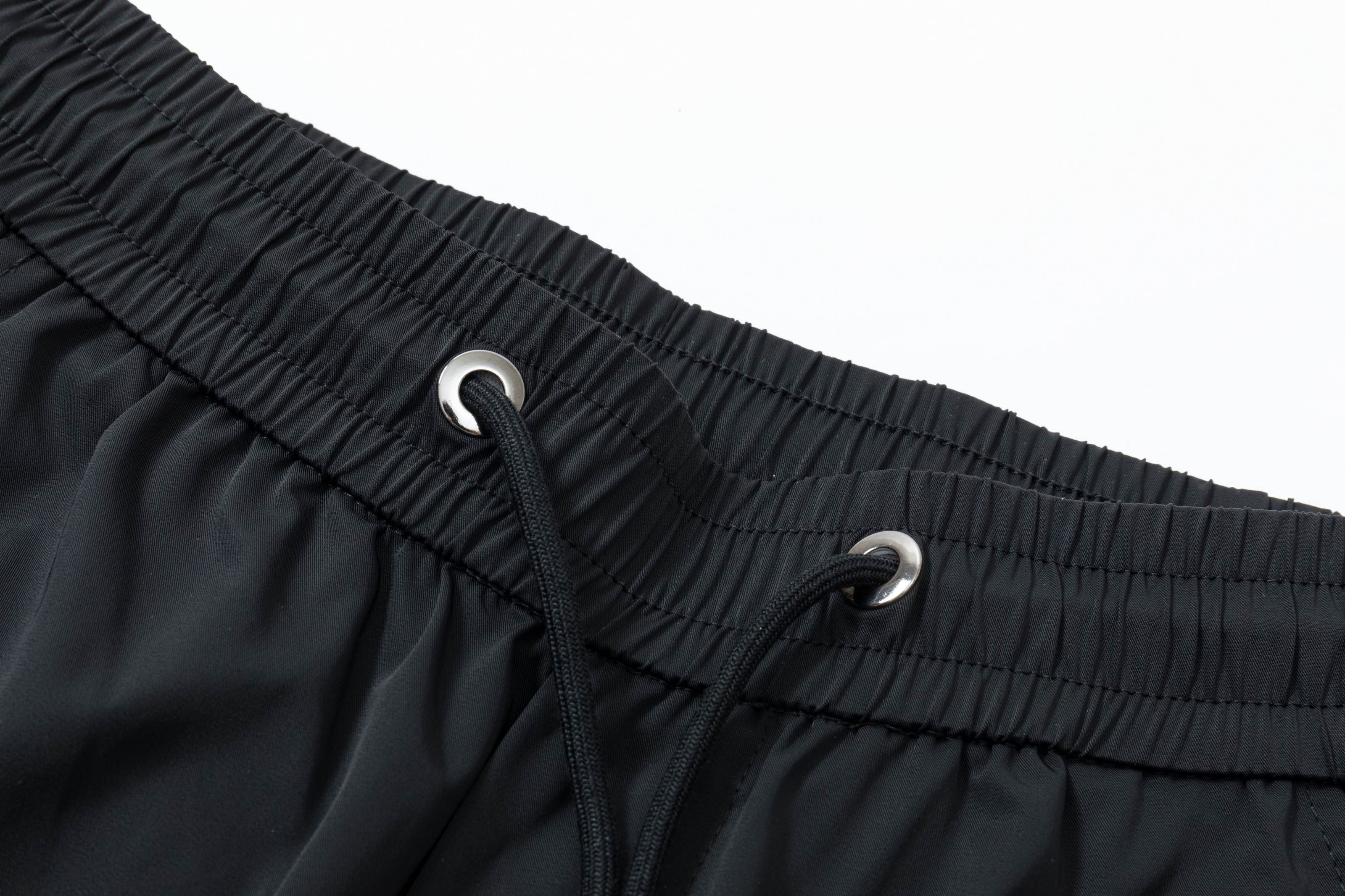 Embroidered drawstring casual trousers