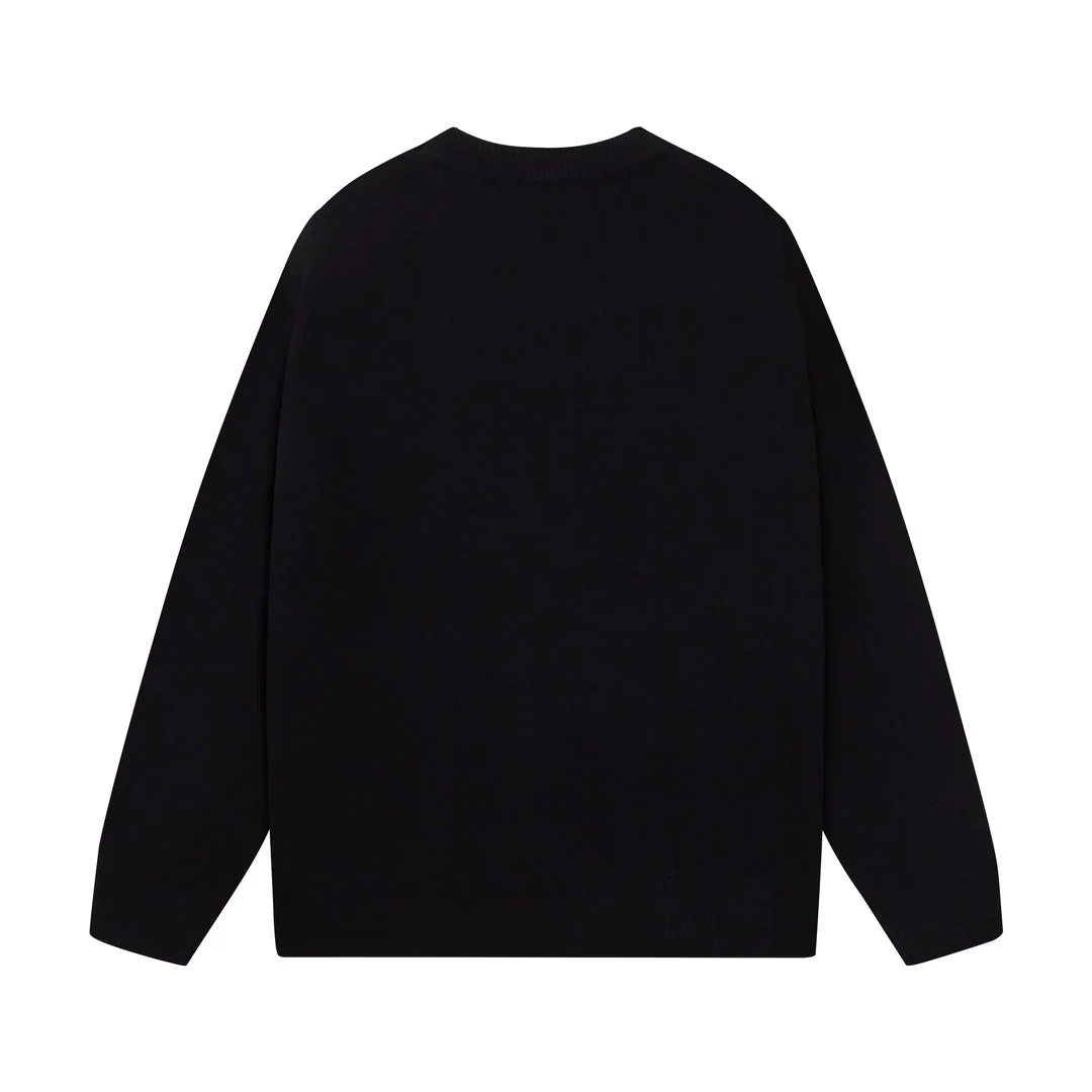 Knitted jacquard cashmere sweatshirt