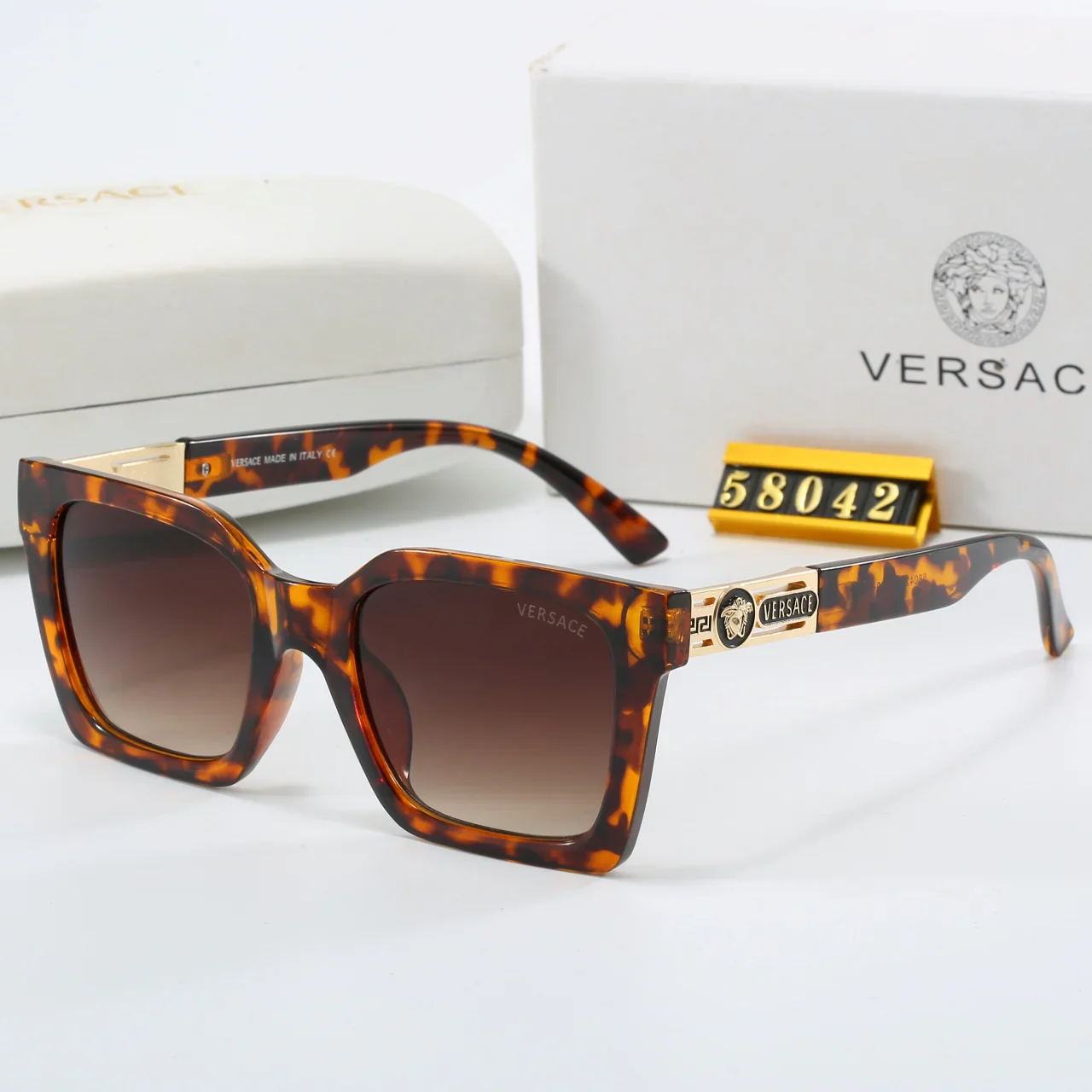 5 Color Trendy Square Frame Sunglasses  58042