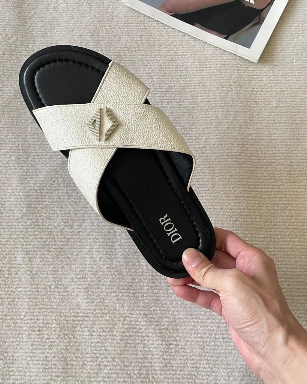 Men's canvas cross slippers