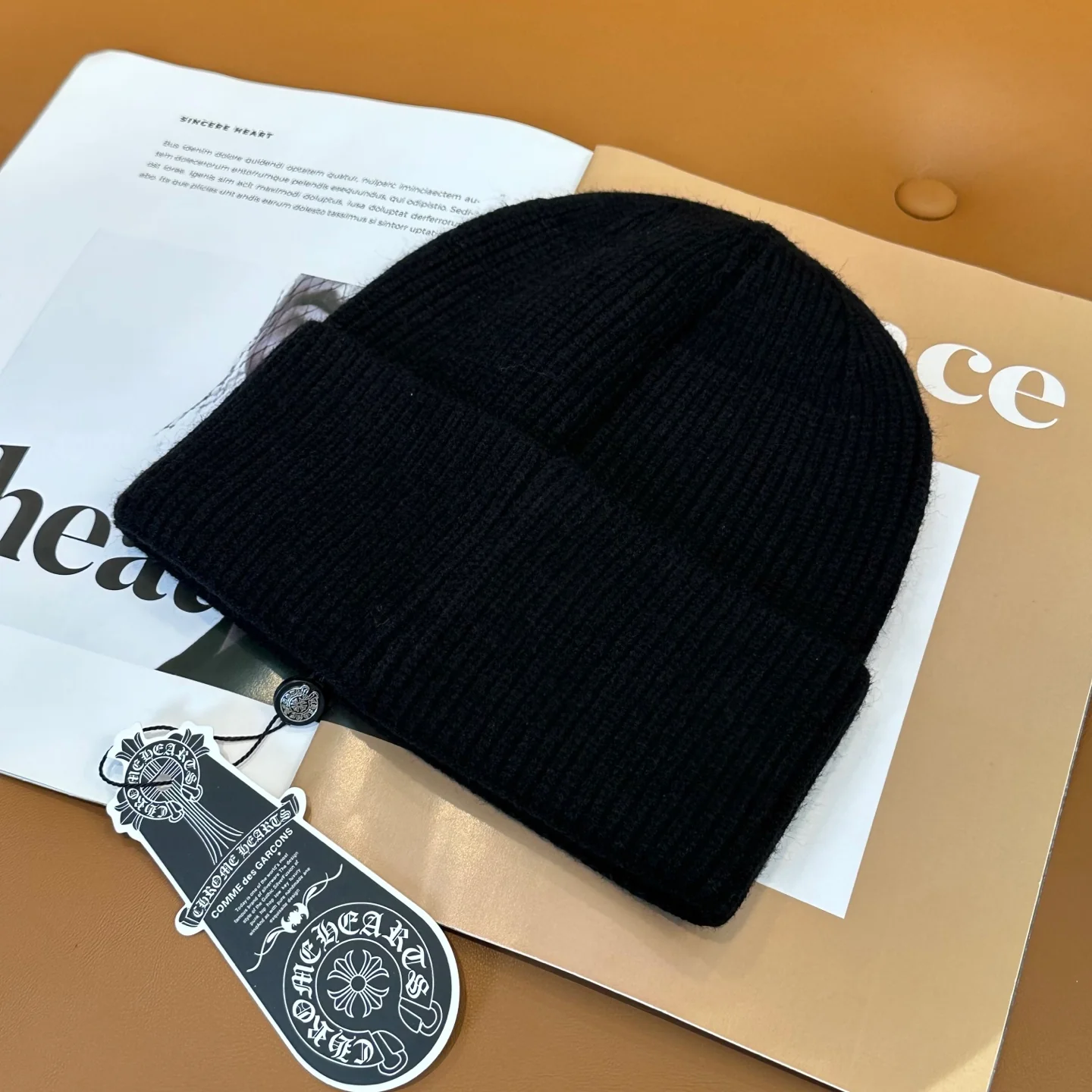 Embroidered Cashmere Knitted  Beanie