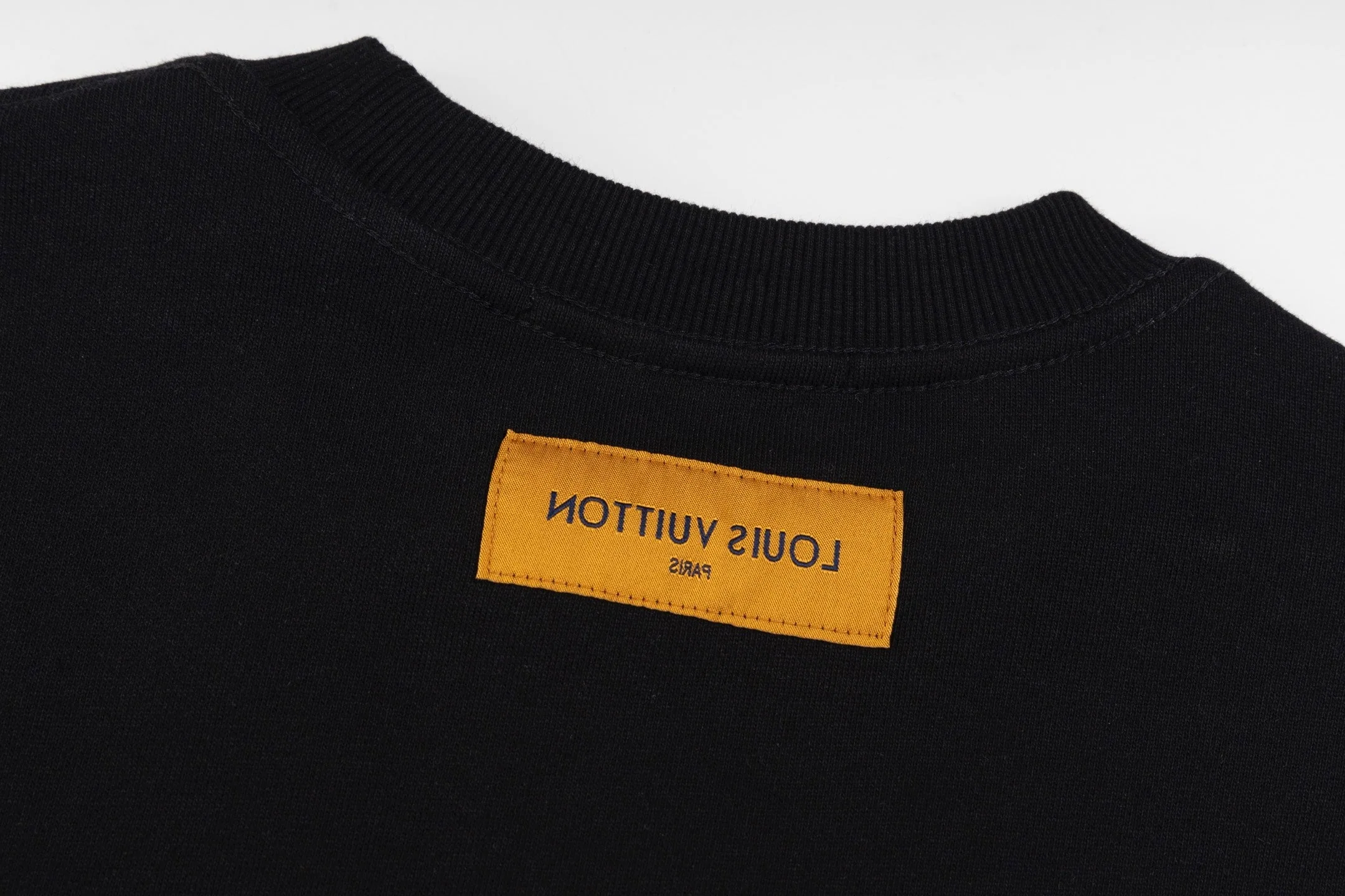 Orange embroidered cotton sweatshirt