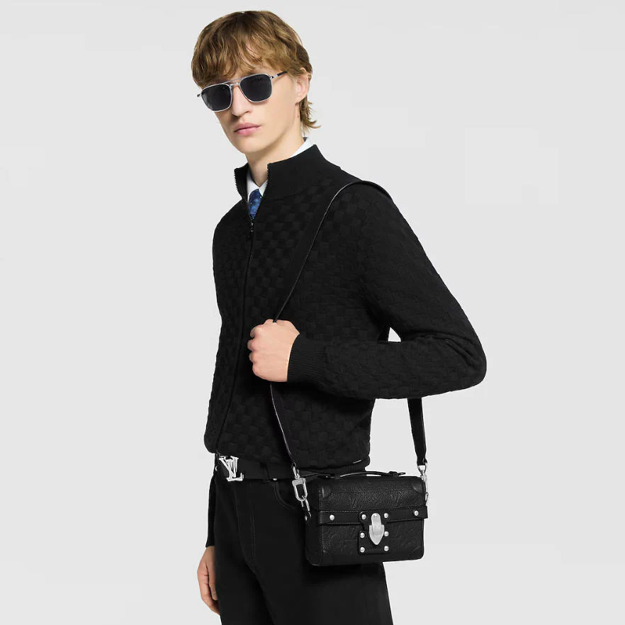 Black Men's Box Bag