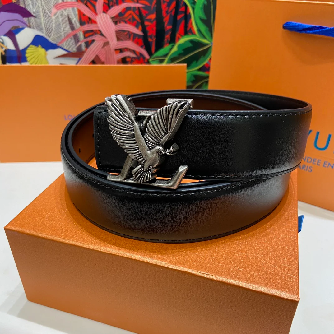 Vintage Eagle Buckle Leather Belt