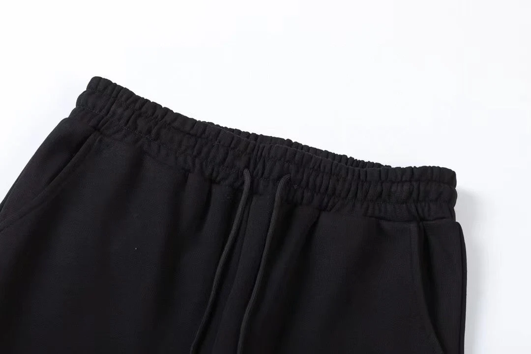 Embroidered drawstring casual trousers