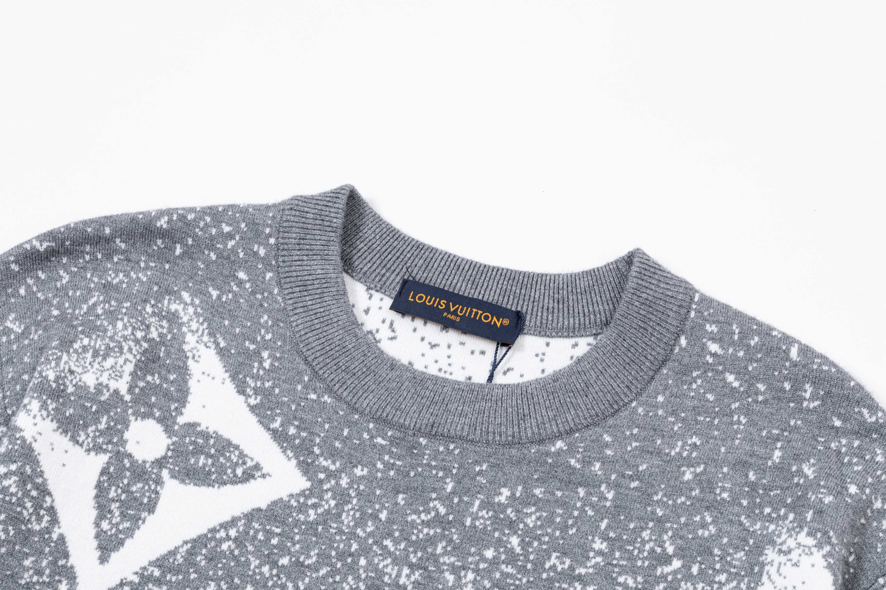 jacquard crew neck cashmere sweatshirt