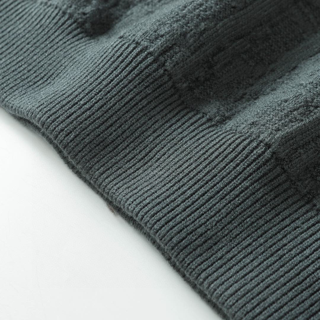 Knitted jacquard cashmere sweater