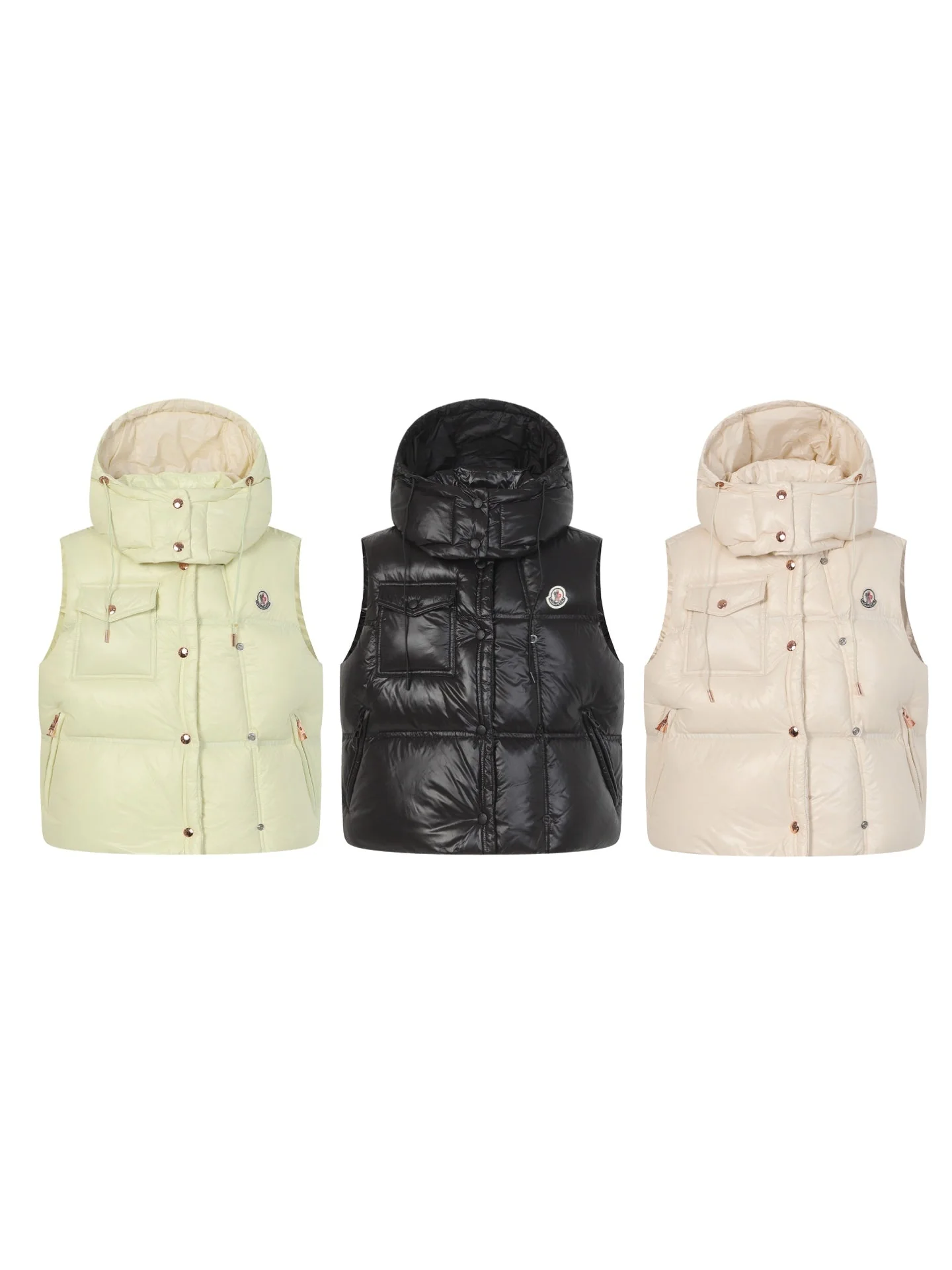 Fashionable hooded down vest