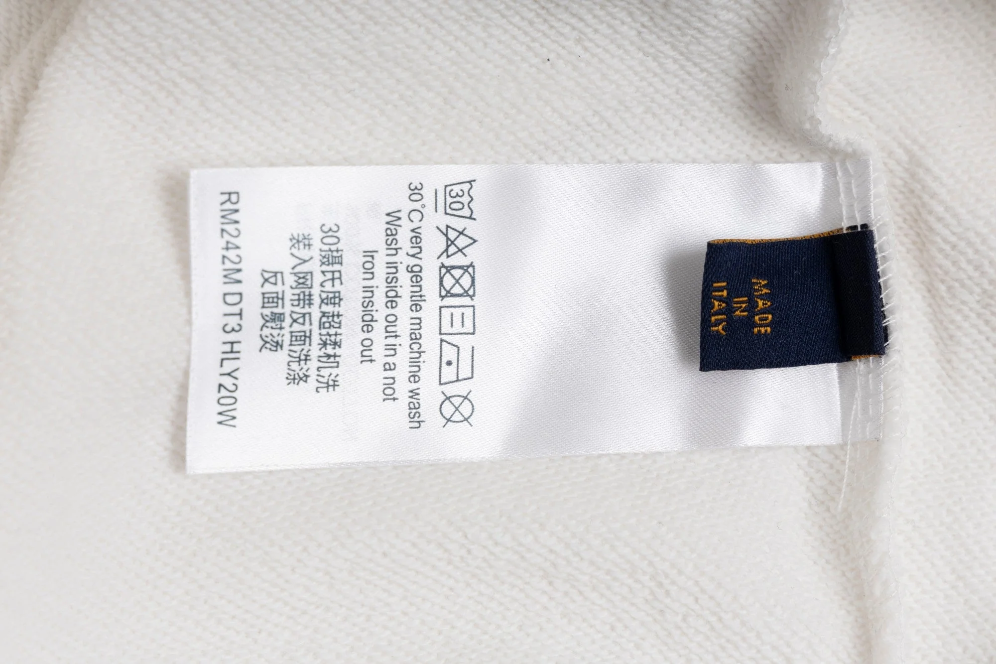 Double-sided embroidered round neck cotton sweatshirt