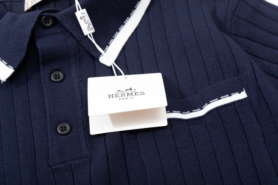 Fashion men's knitted polo shirt