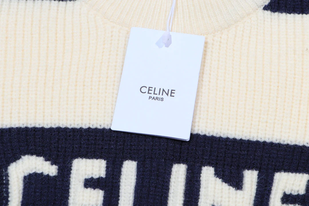 Striped knitted cashmere sweatshirt