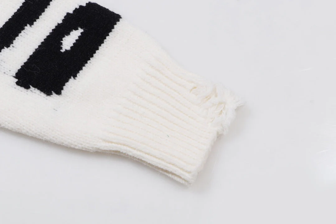 Ripped Knit Cashmere Sweatshirt