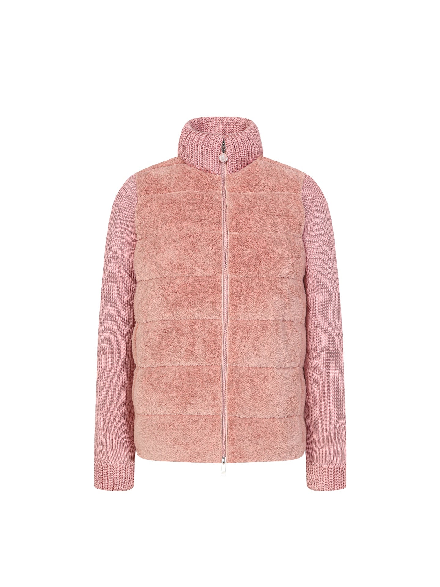 Teddy Velvet Panel Knitted Cardigan