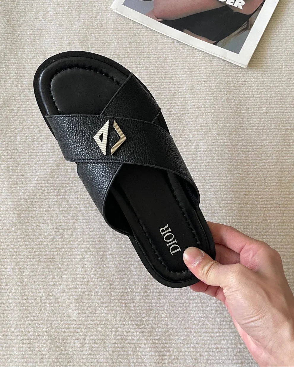 Men's canvas cross slippers