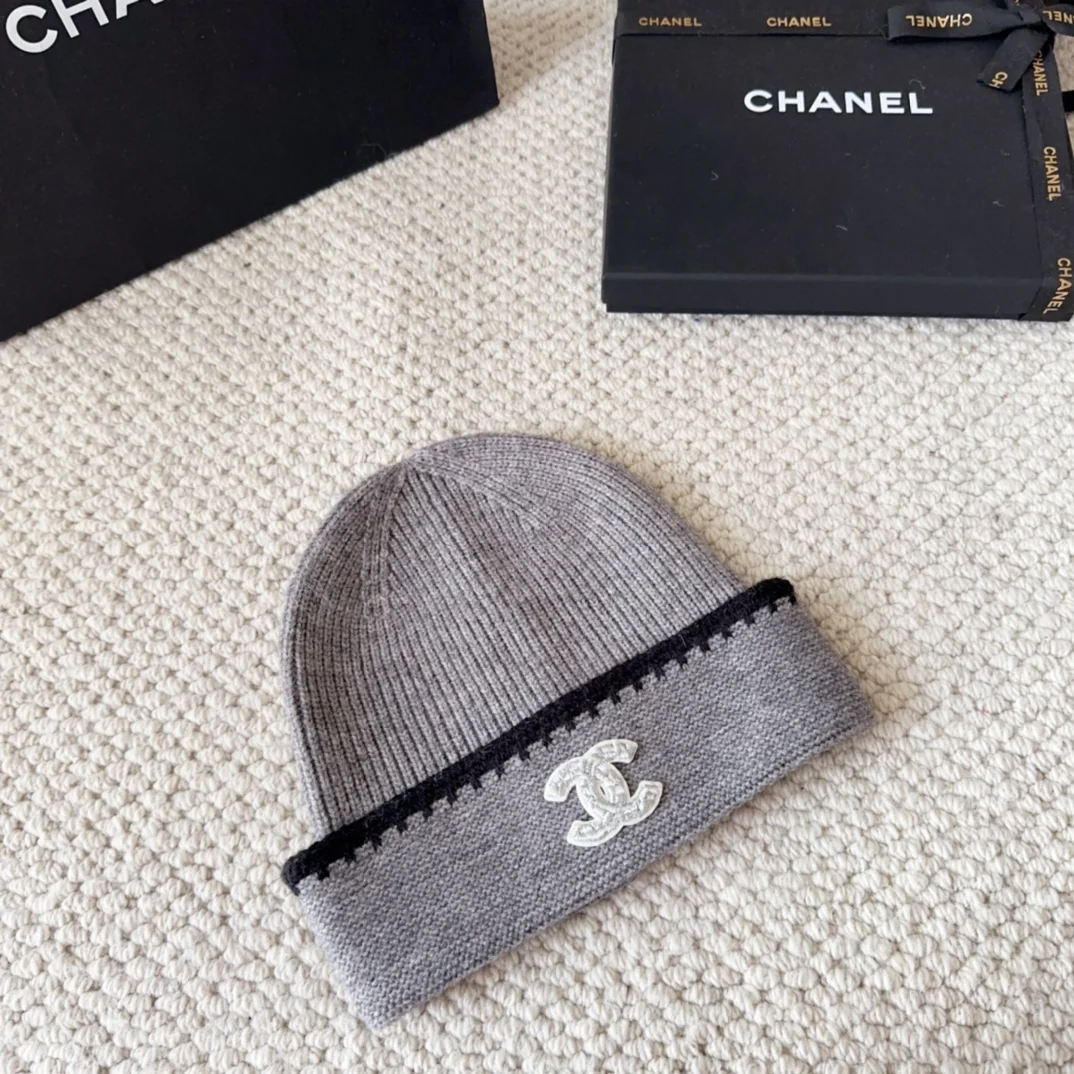 Embroidered Wool Knit Beanie