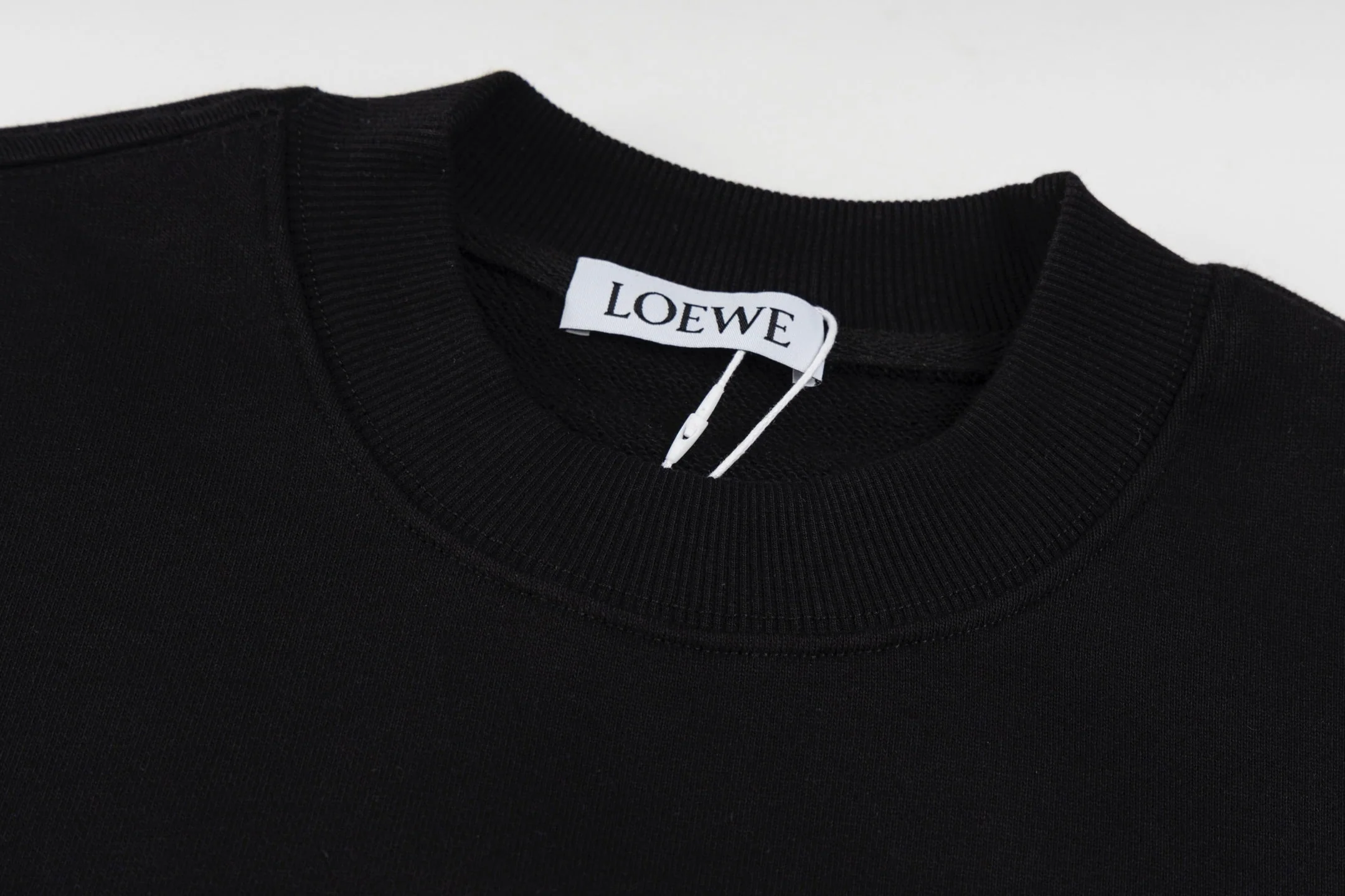 Embroidery crew neck cotton sweatshirt