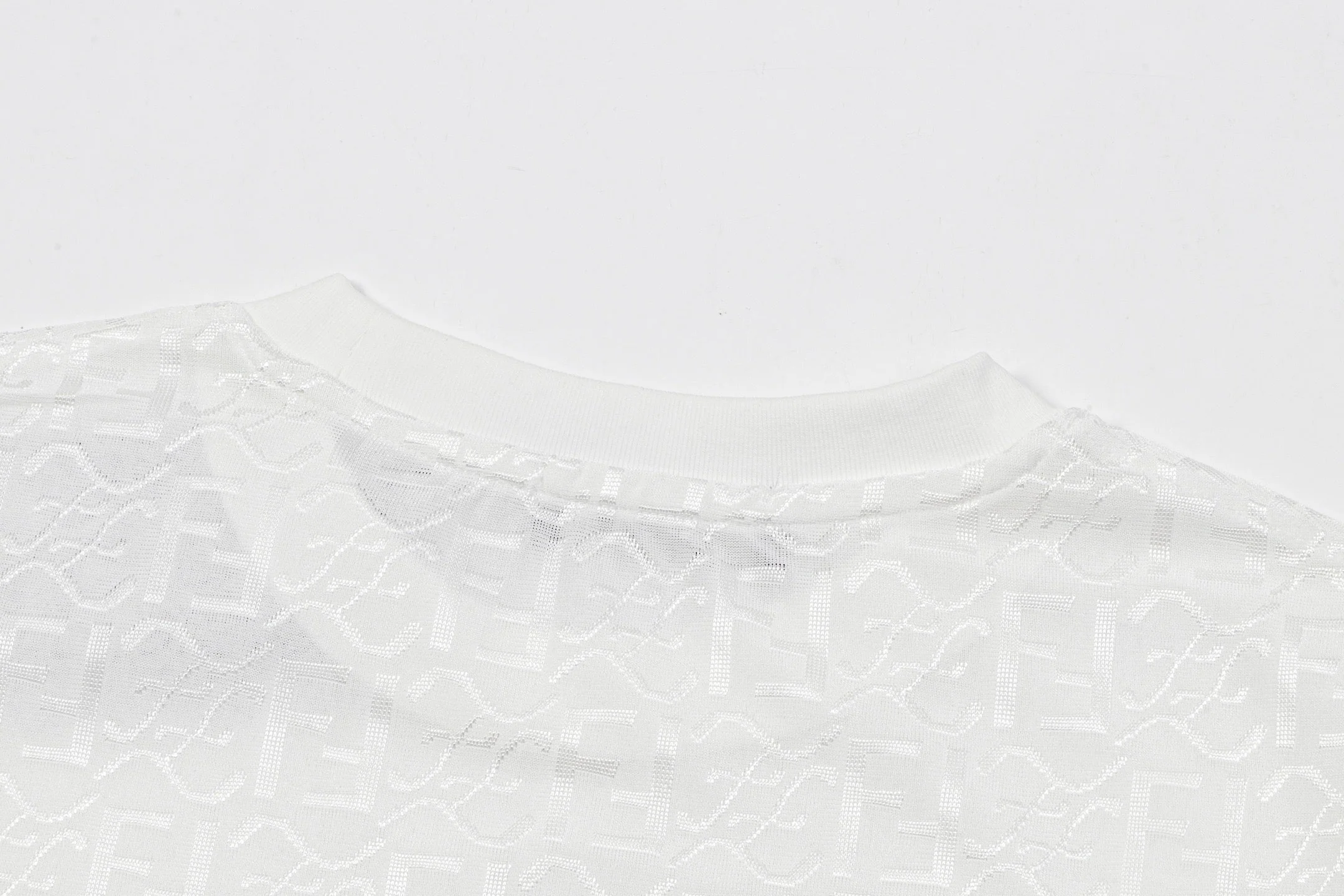 Ice silk jacquard cotton T-shirt