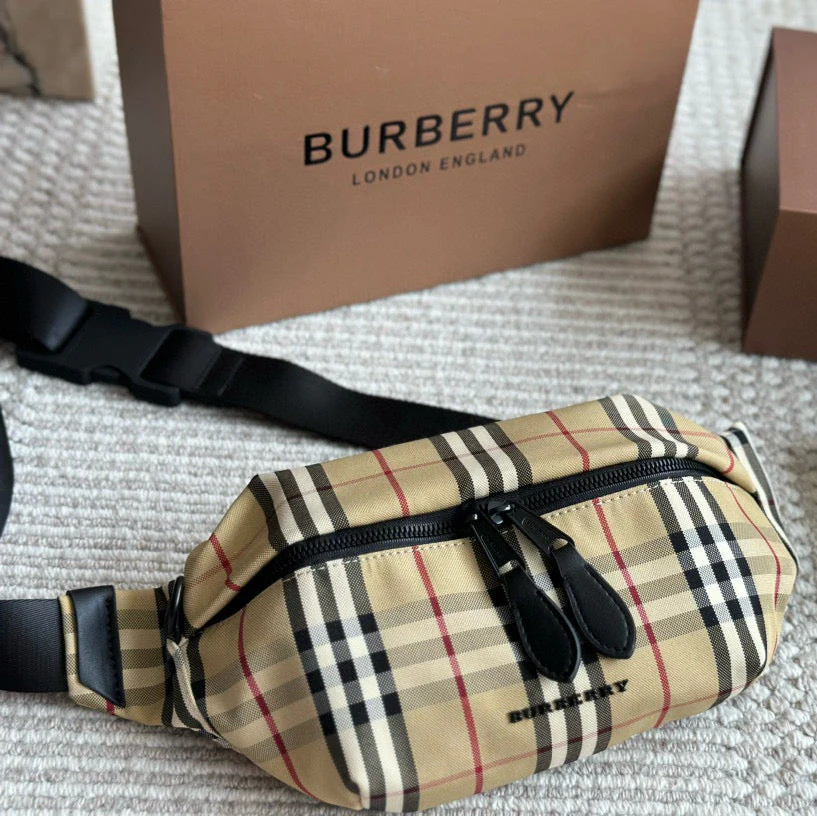 Unisex plaid waist bag