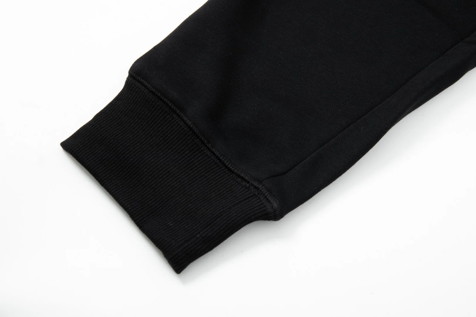 Leather embroidered drawstring trousers