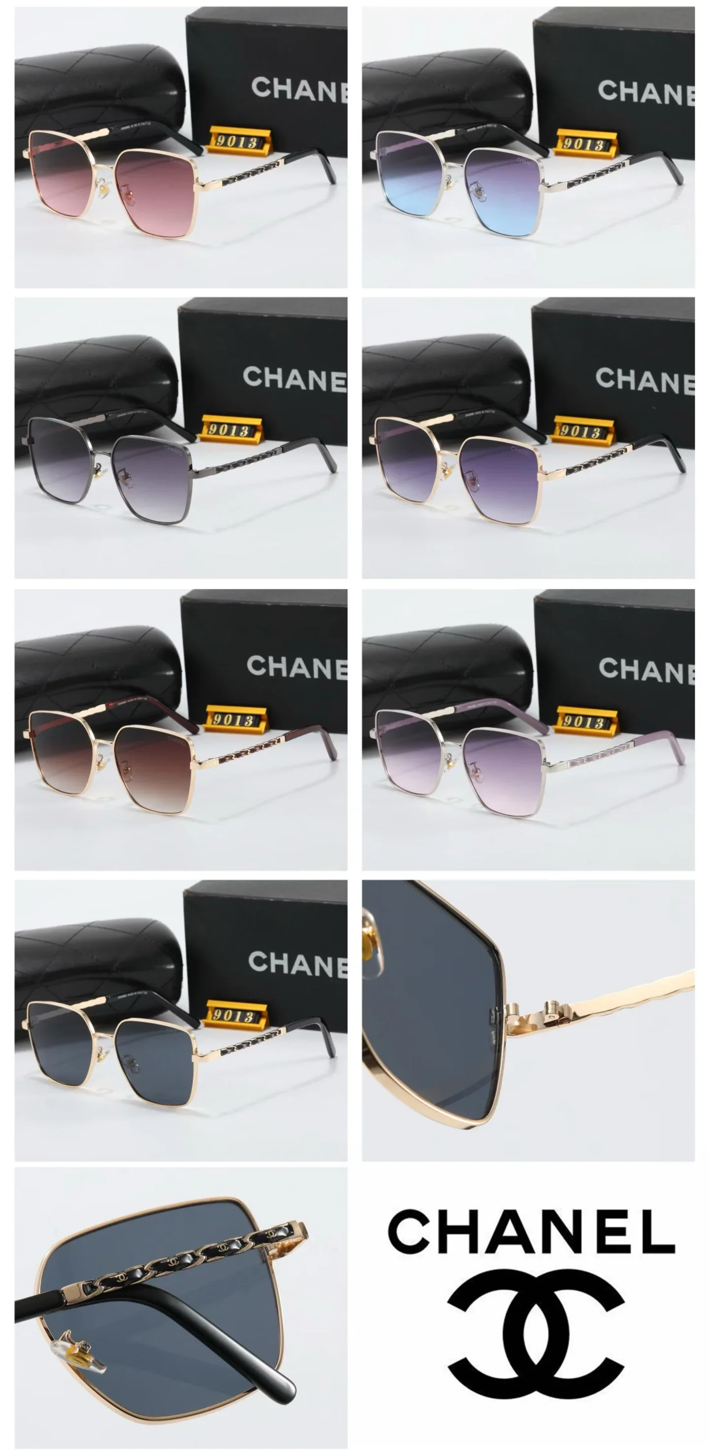 7 colors alloy frame sunglasses  9013