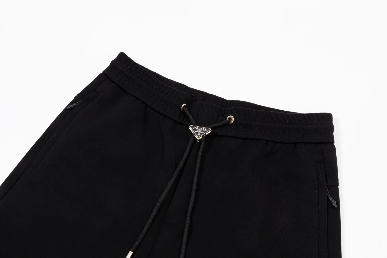 Embroidery cotton drawstring trousers
