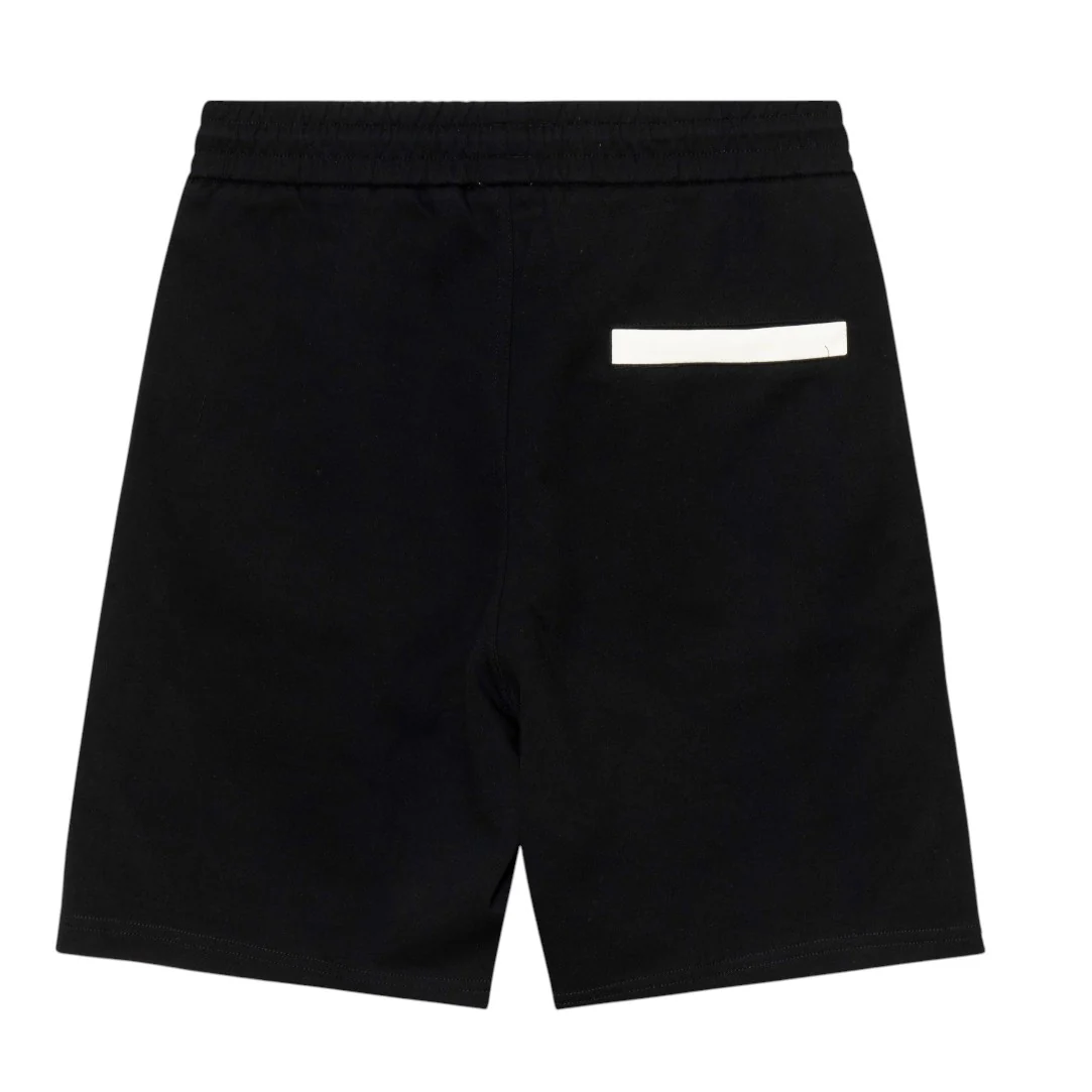 Knitted colorblock cotton shorts