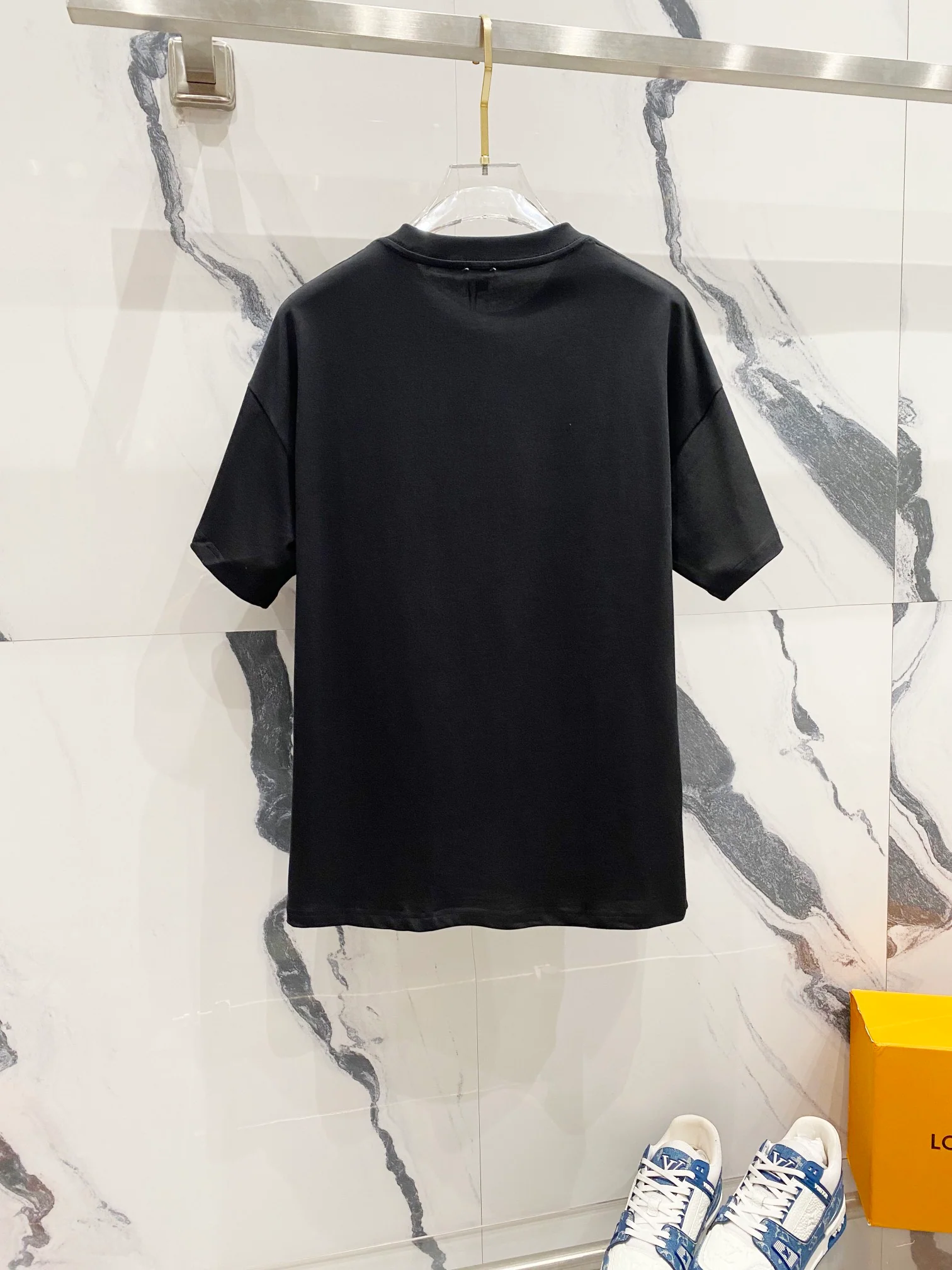 3D cotton crew neck T-shirt