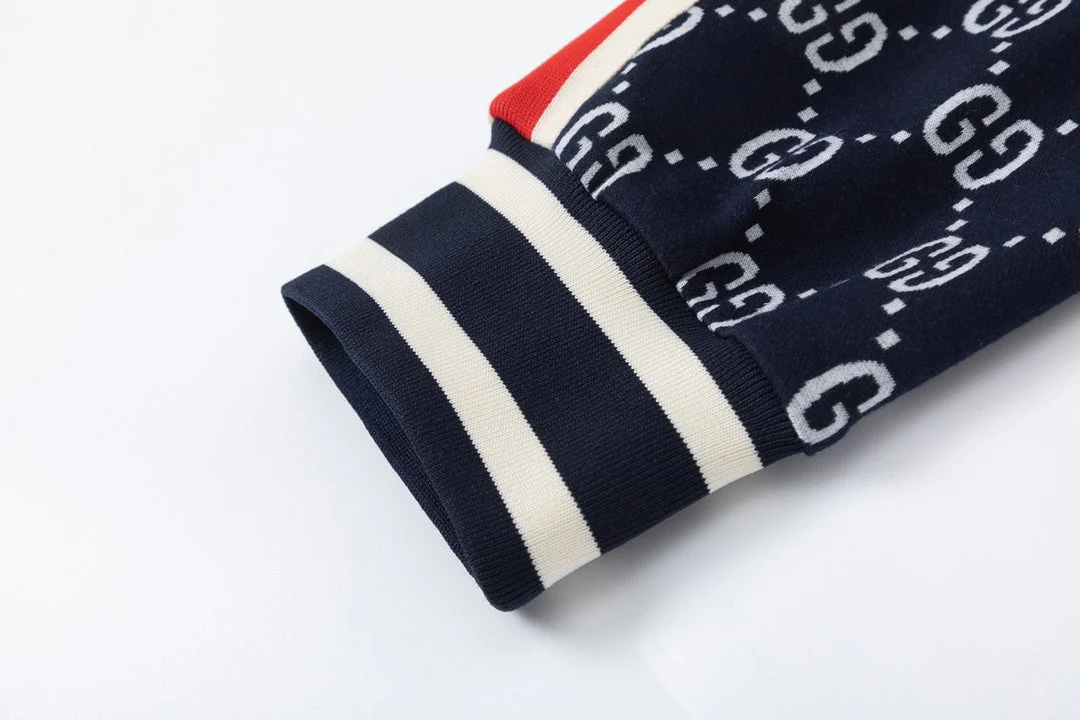 Web-paneled jacquard trousers