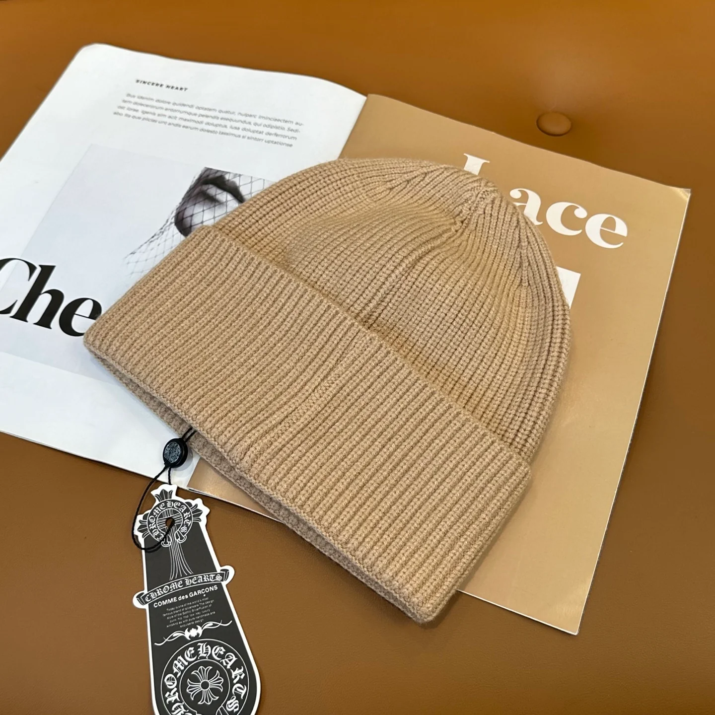 Embroidered Cashmere Knitted  Beanie