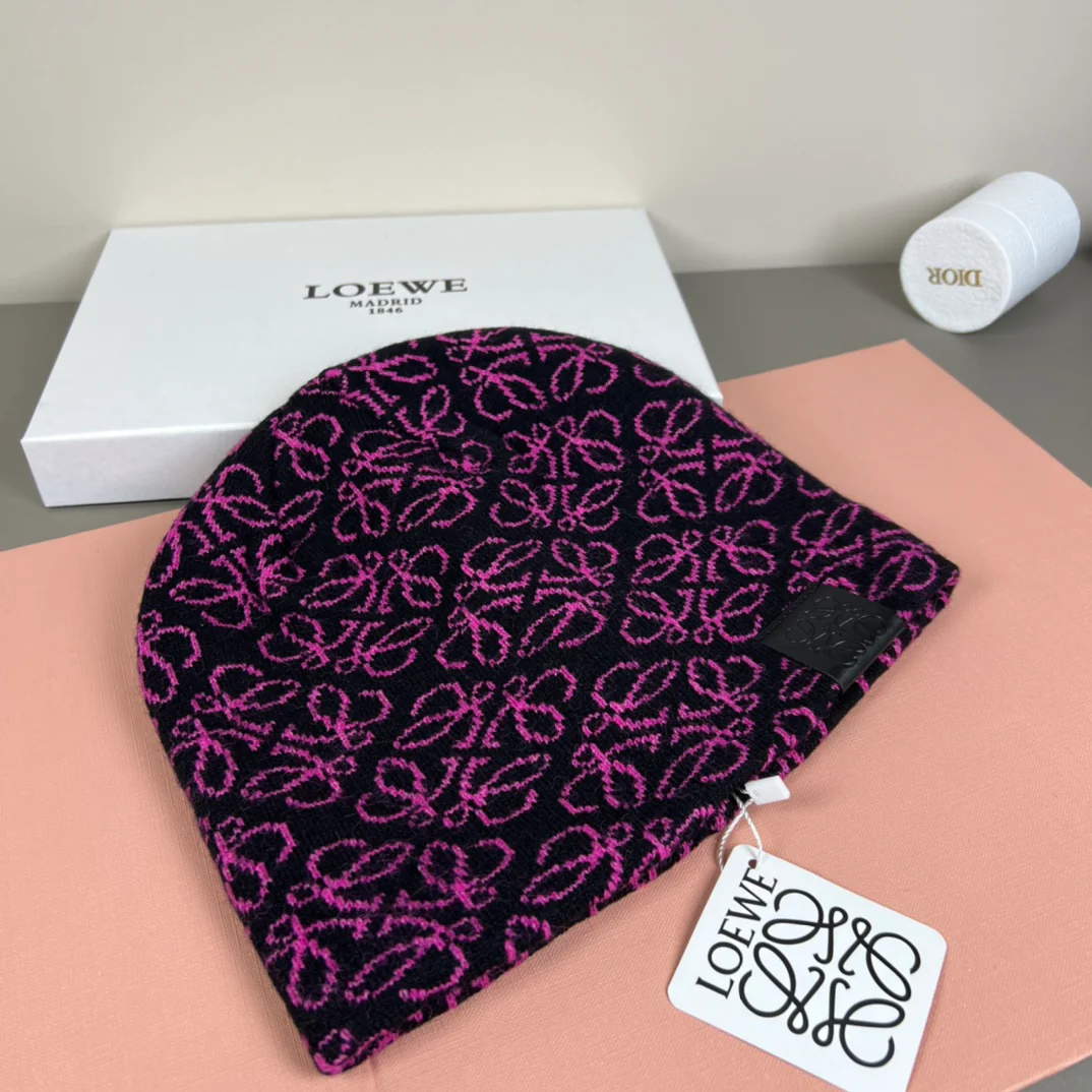 Jacquard Cashmere Knitted  Beanie