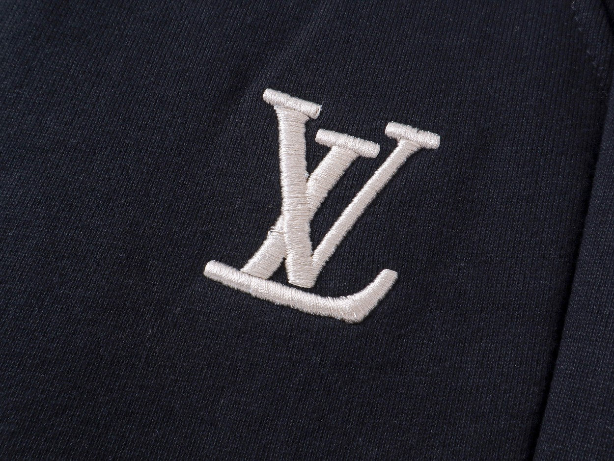 Embroidery drawstring casual trousers