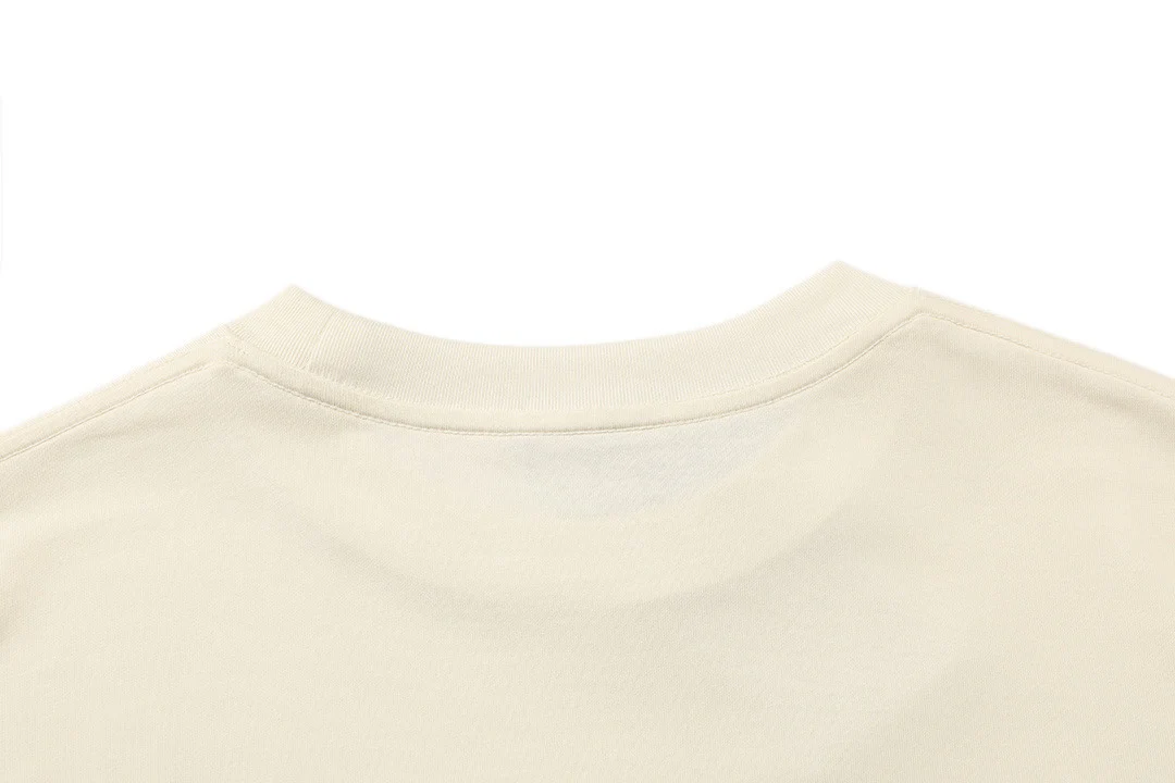 Embroidered crew neck cotton T-shirt