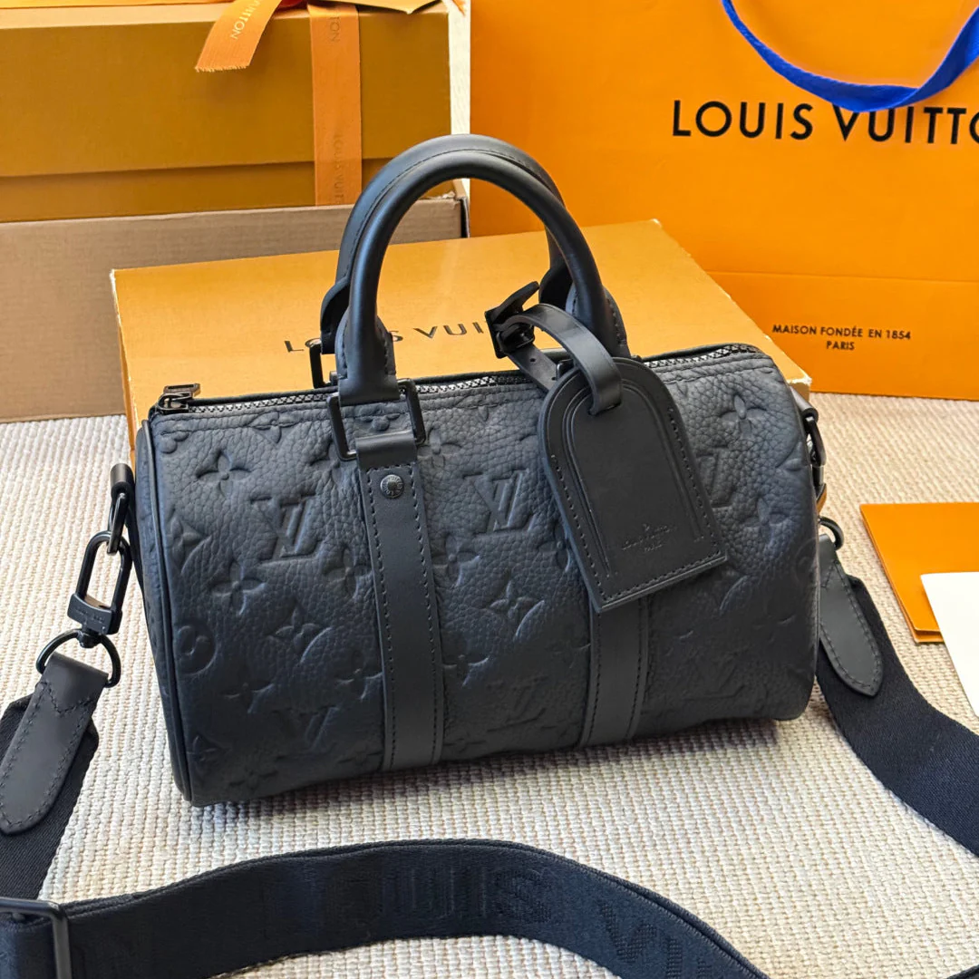 Men's Embossed Pillow Bag