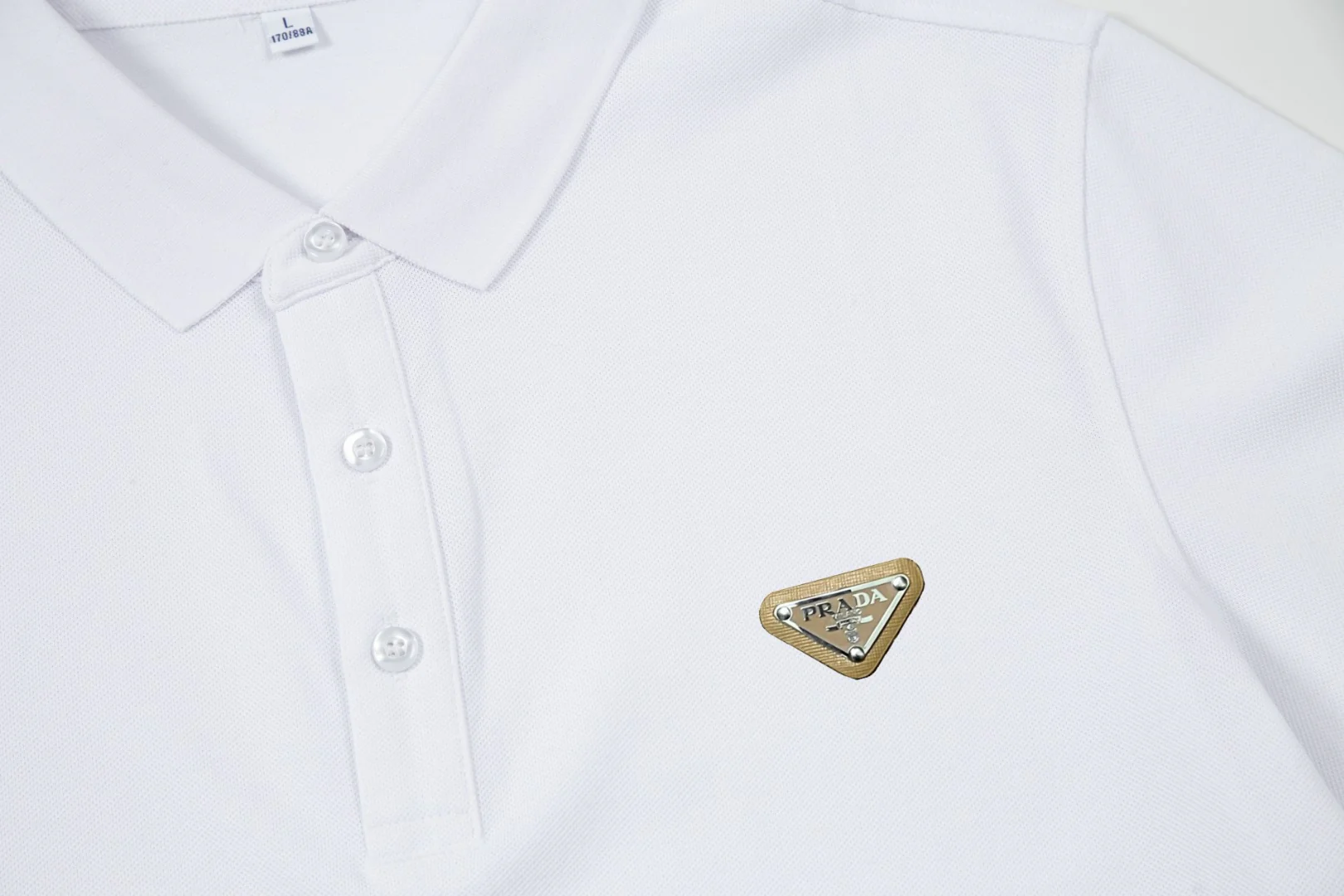 Lapel cotton T-shirt