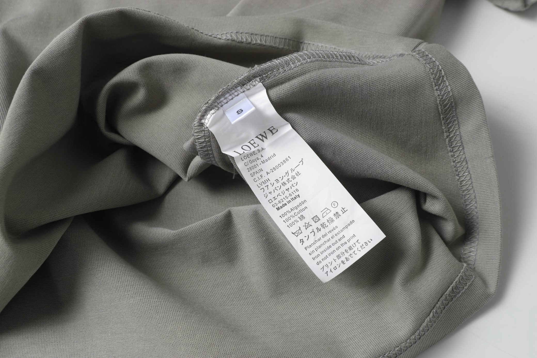 Embroidered crew neck cotton T-shirt