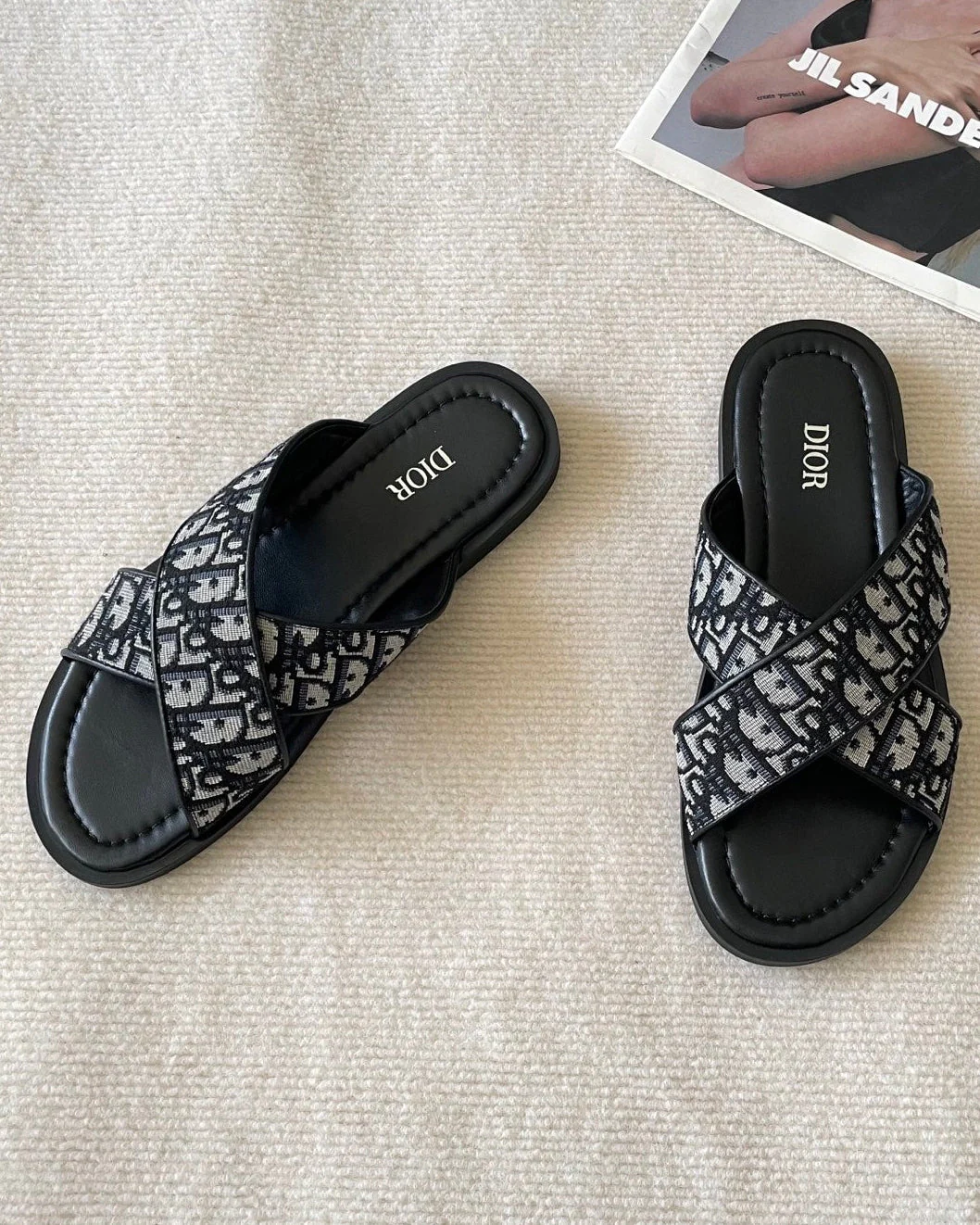 Men's canvas cross slippers