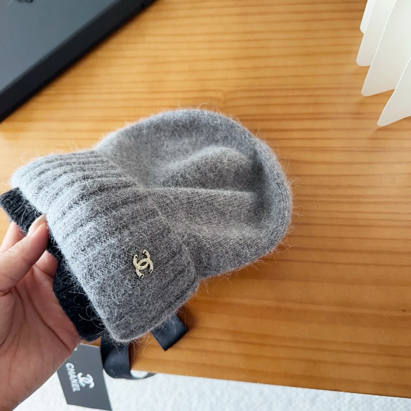 Double layer Cashmere Knitted  Beanie