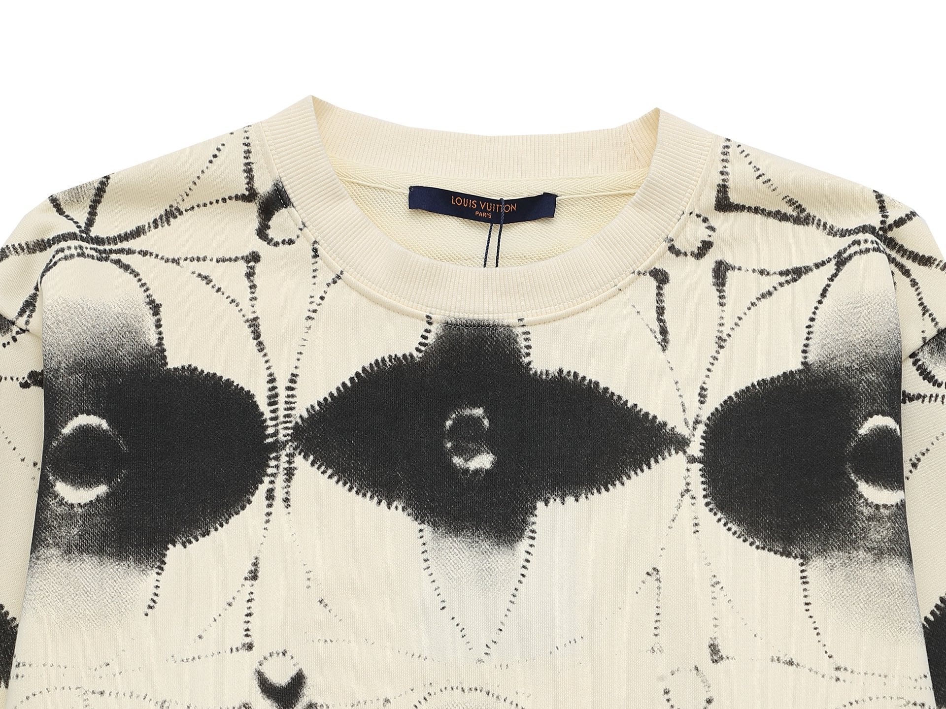 Printed crew neck cotton sweatshirt