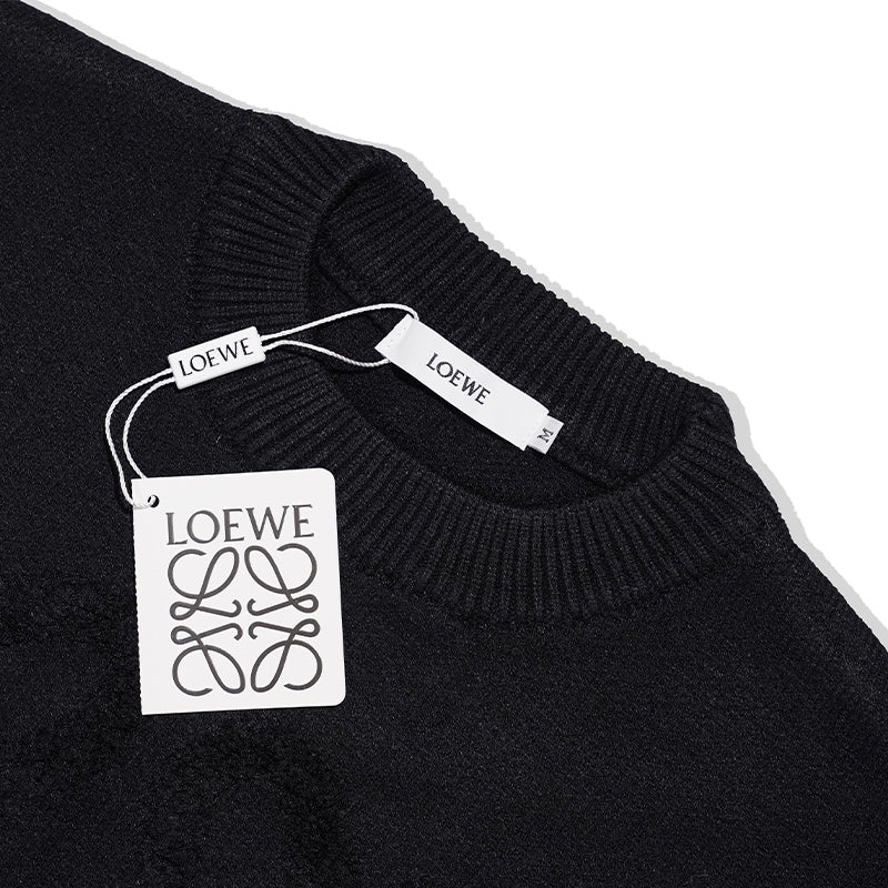 Knitted jacquard cashmere sweatshirt