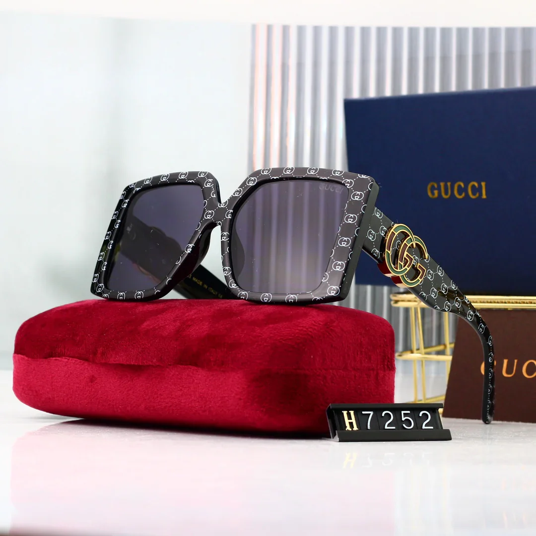 7-color high-definition lens square full-frame design sunglasses 7252