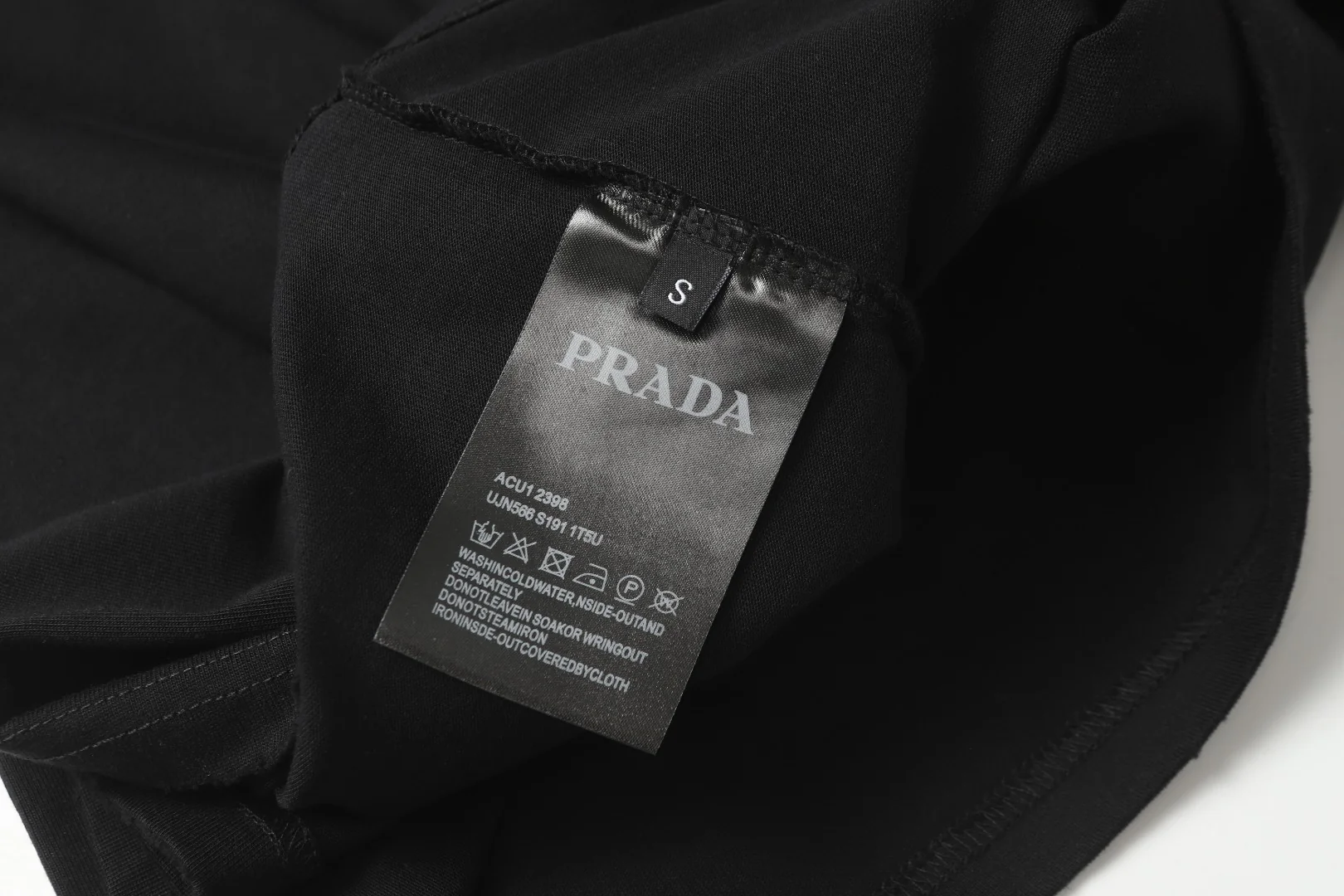 Embroidered flocked cotton T-shirt