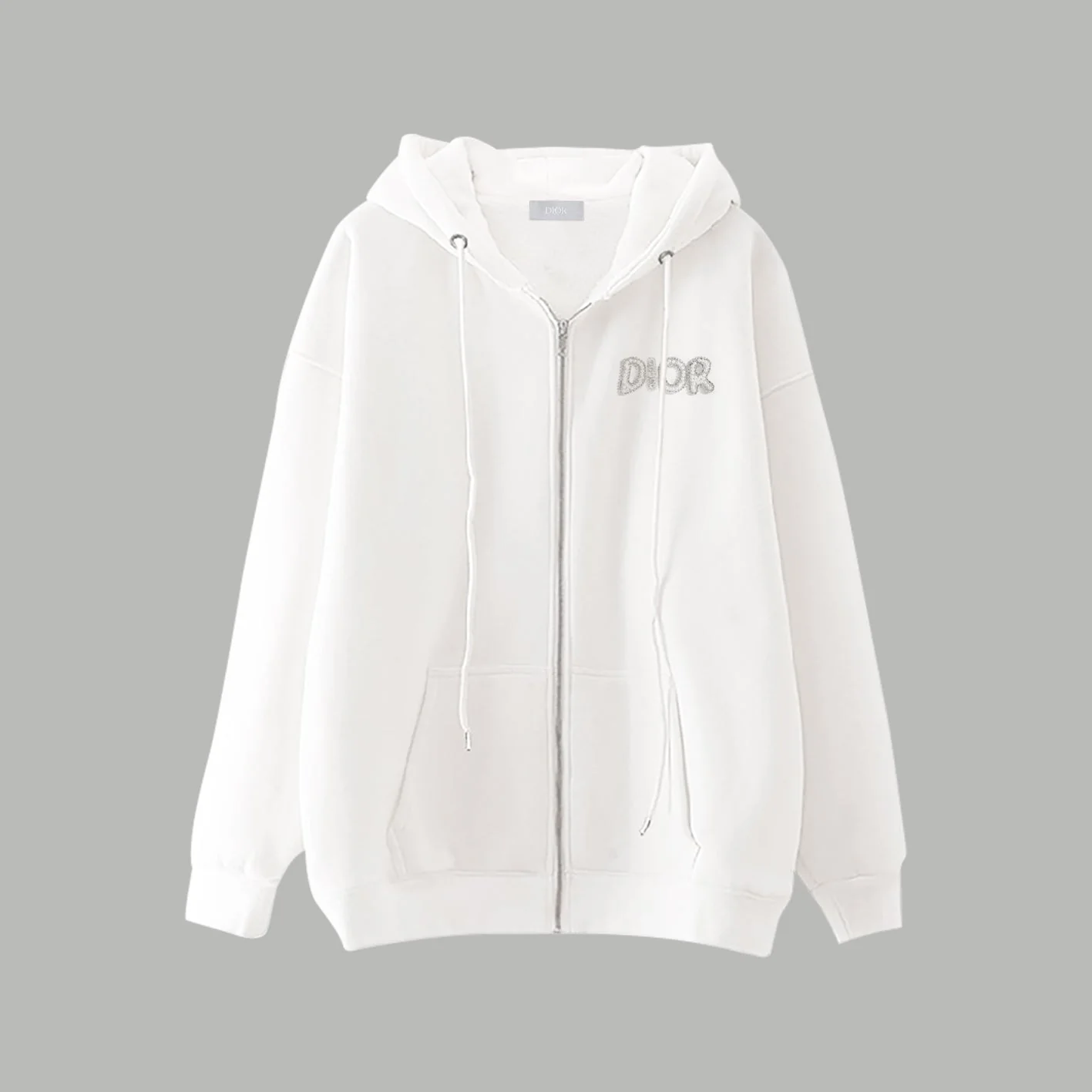 Diamonds Letter zipper sweatshirt