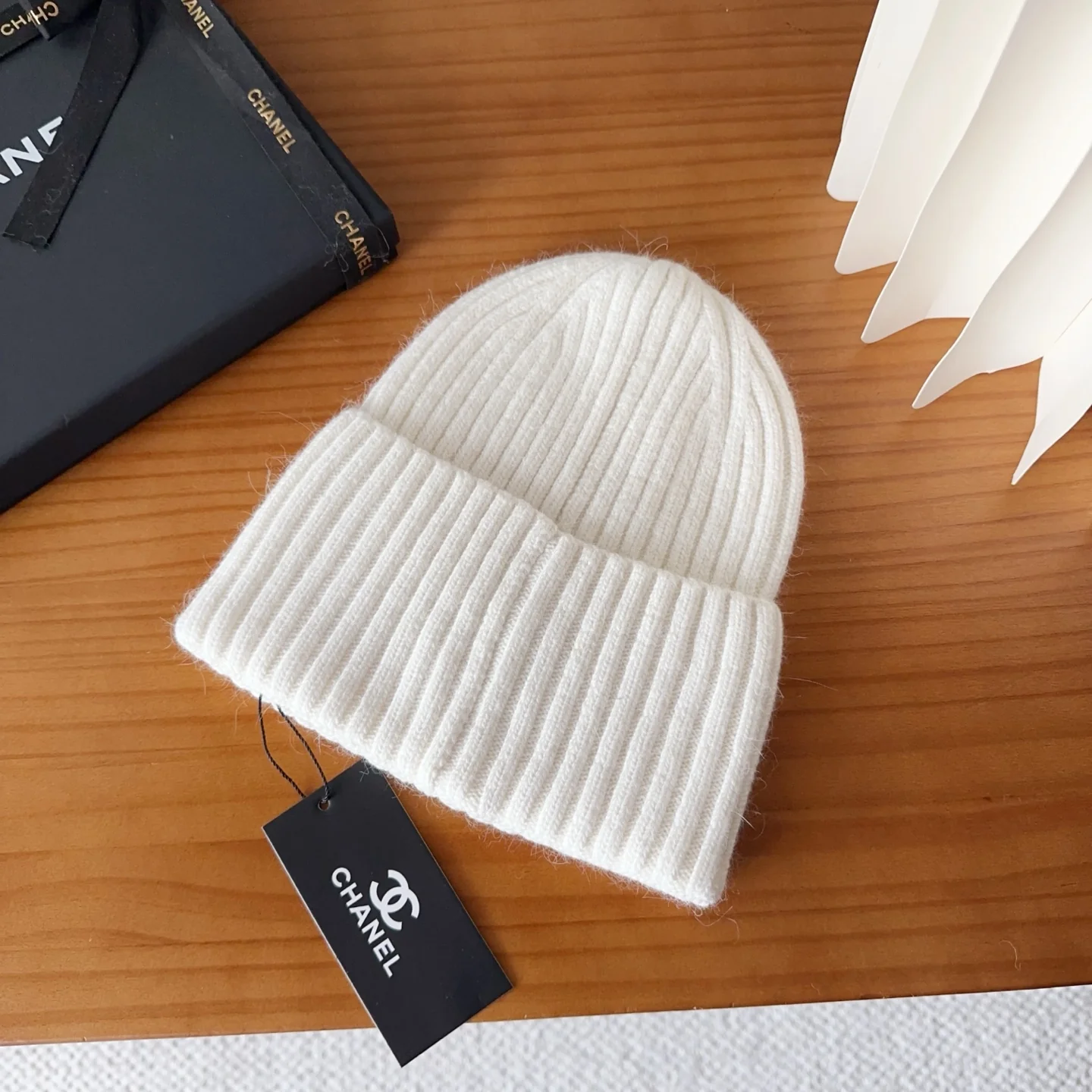 Embroidered Wool Knit Beanie