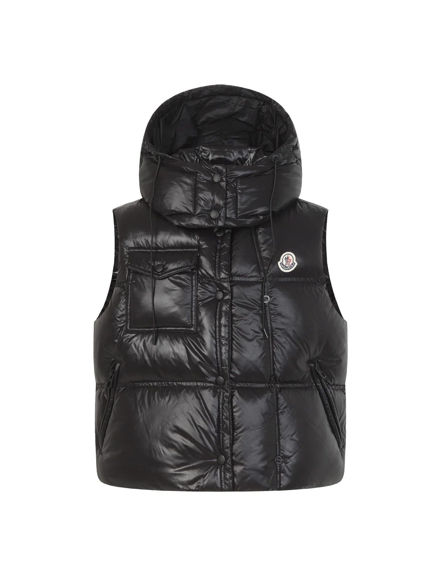 Fashionable hooded down vest