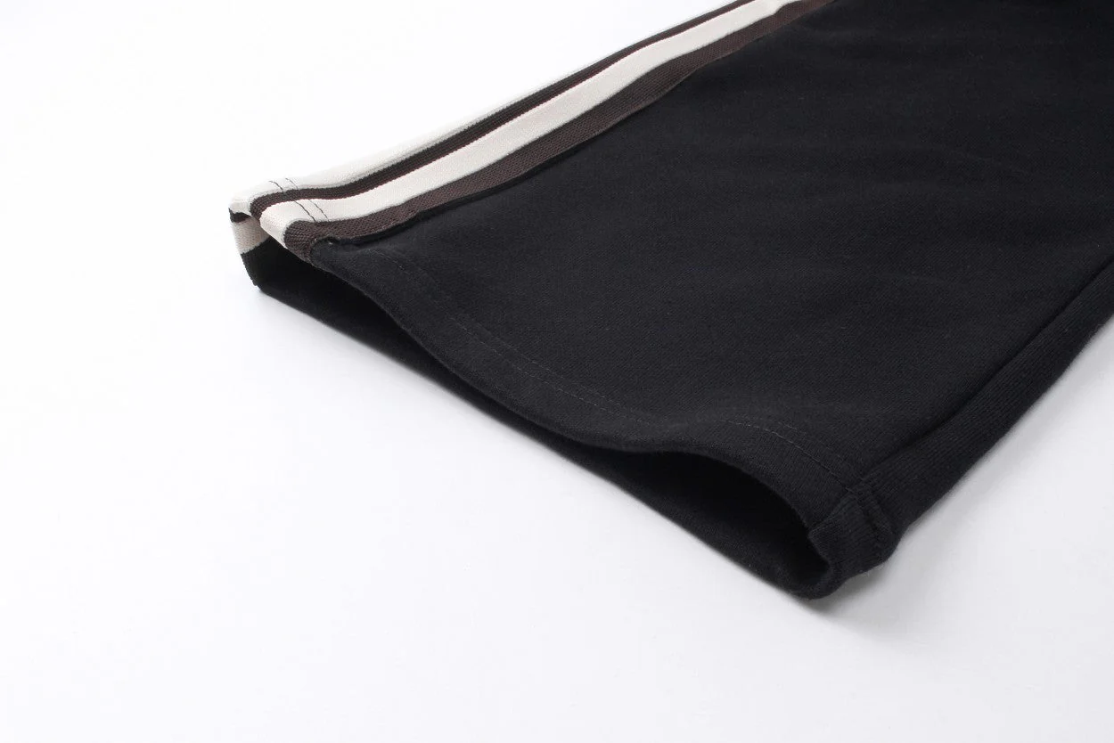 Embroidery drawstring casual trousers