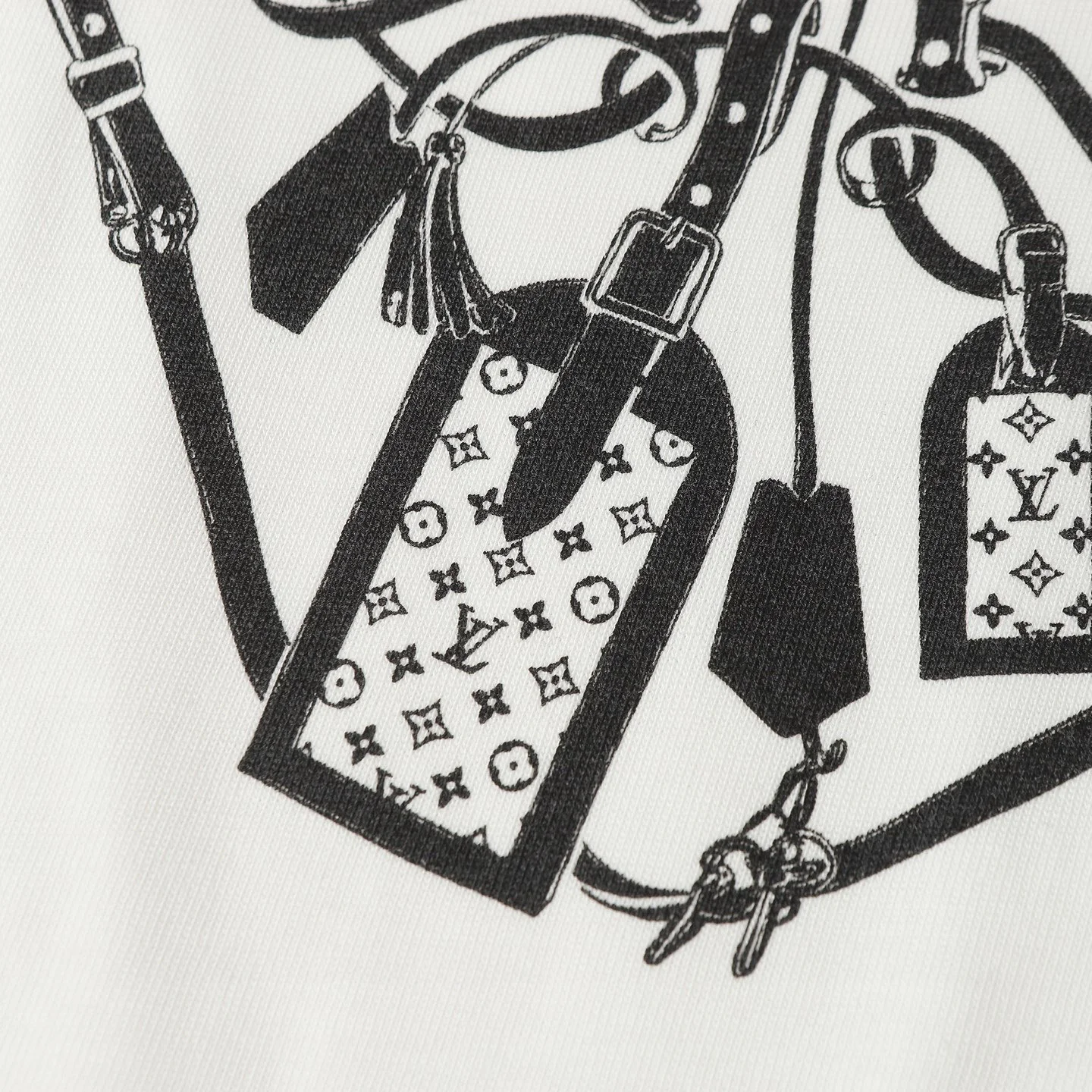 Printed crew neck cotton T-shirt