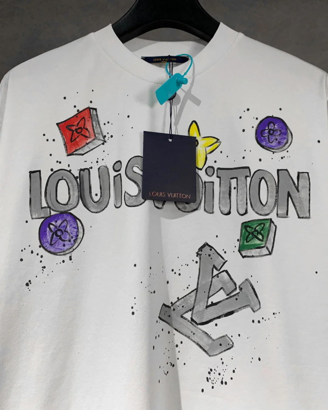 Hand-painted printed T-shirt